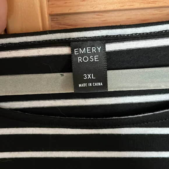 Plus Size Black and White Striped Dress - Picture 5 of 6